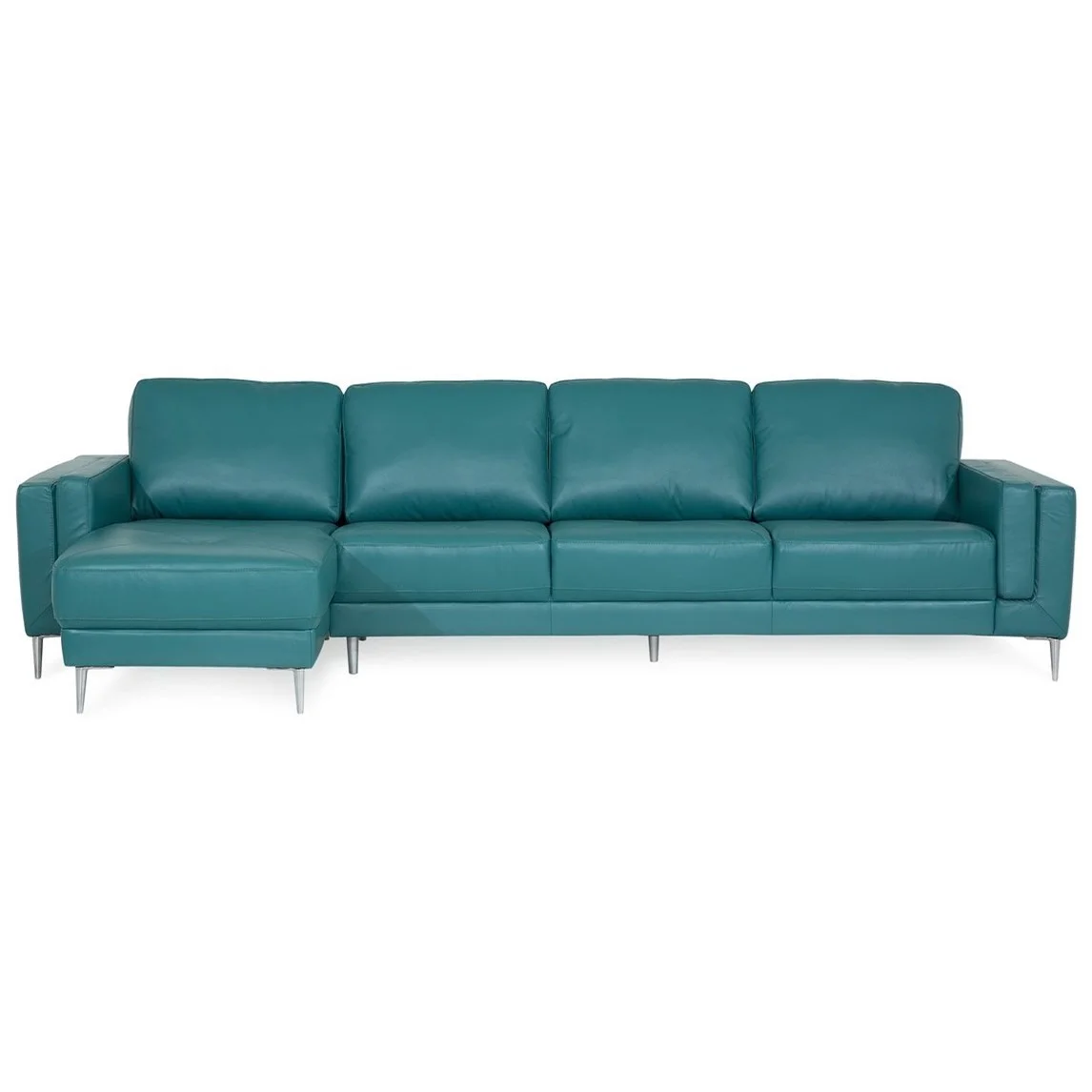 Palliser Zuri Contemporary Chaise Sofa with Metal Legs Howell